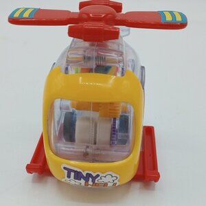 Vintage 1986 SuperToys Friction Pull Back & Go Tiny Heli Helicopter